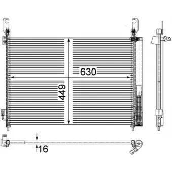 Condenseur, climatisation MAHLE AC 588 000P
