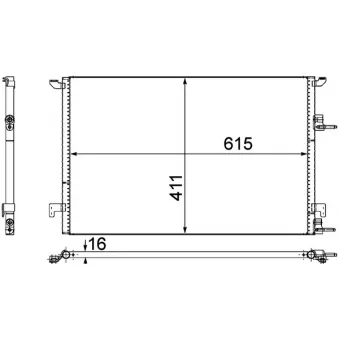 Condenseur, climatisation MAHLE AC 589 000P