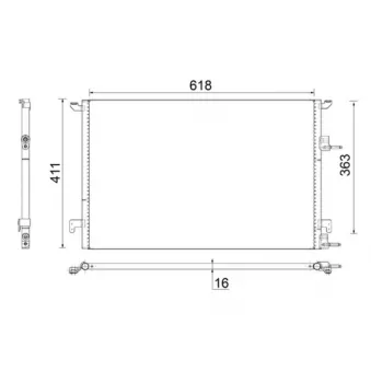 Condenseur, climatisation MAHLE AC 589 000S