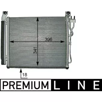 Condenseur, climatisation MAHLE AC 591 000P