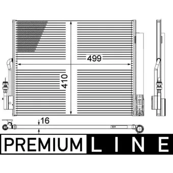 Condenseur, climatisation MAHLE AC 596 000P