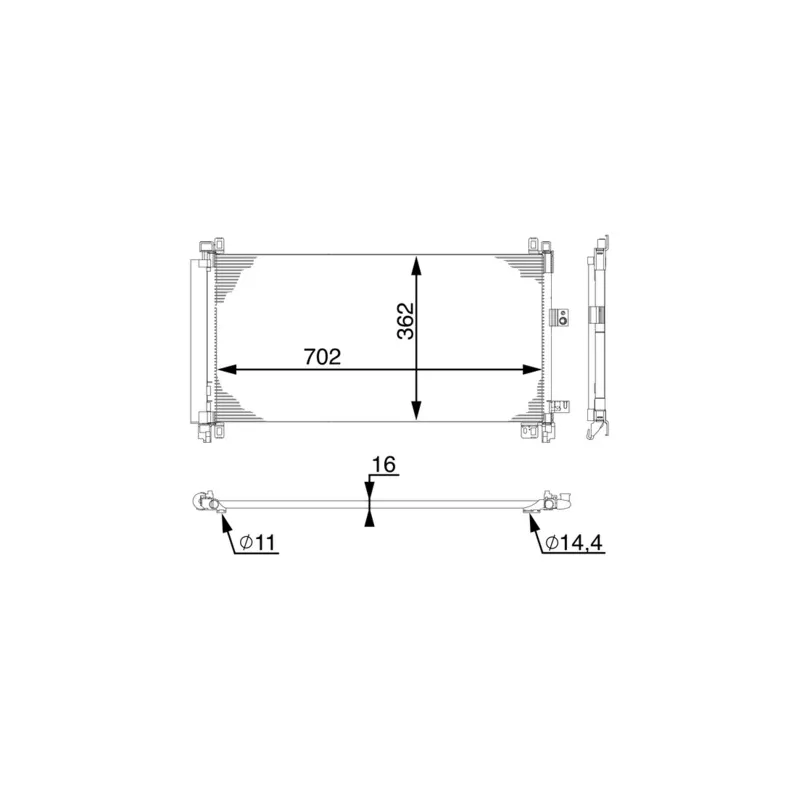 Condenseur, climatisation MAHLE AC 597 000S