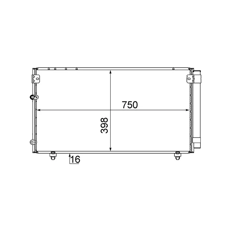 Condenseur, climatisation MAHLE AC 606 000S