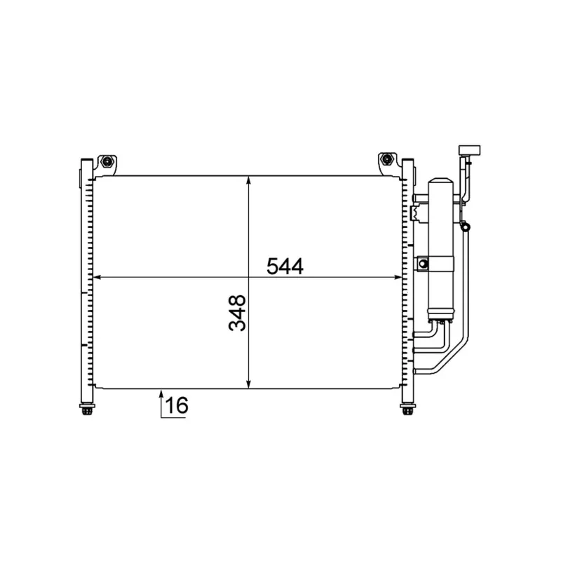 Condenseur, climatisation MAHLE AC 608 000S