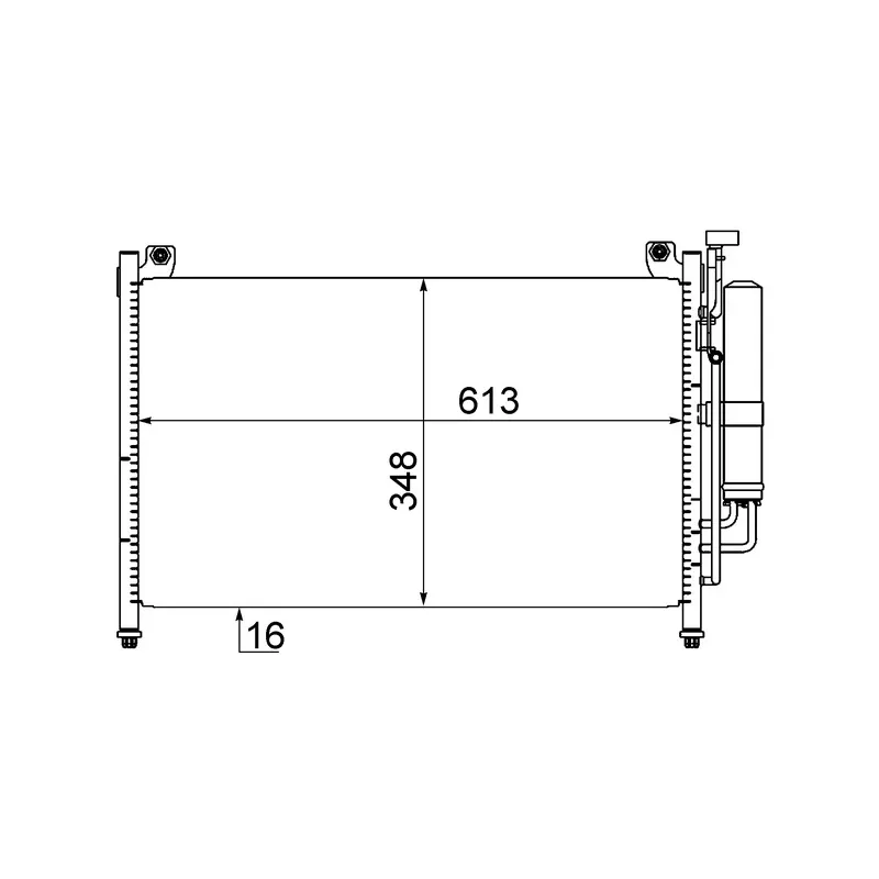 Condenseur, climatisation MAHLE AC 609 000S