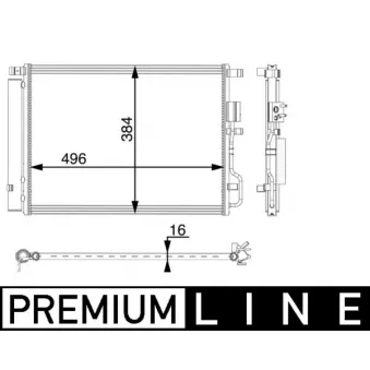 Condenseur, climatisation MAHLE AC 61 000P