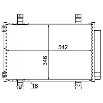 Condenseur, climatisation MAHLE AC 611 000S