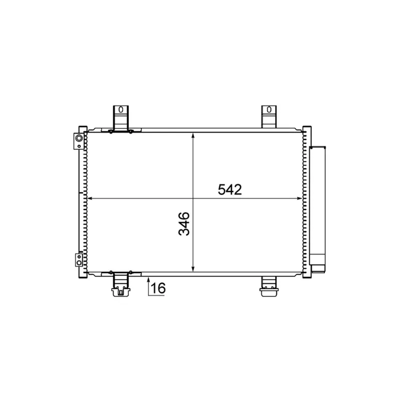 Condenseur, climatisation MAHLE AC 611 000S