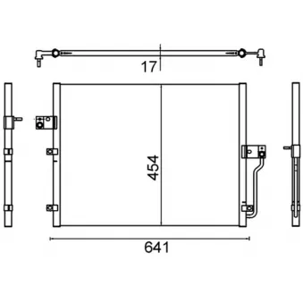 Condenseur, climatisation MAHLE AC 643 000S