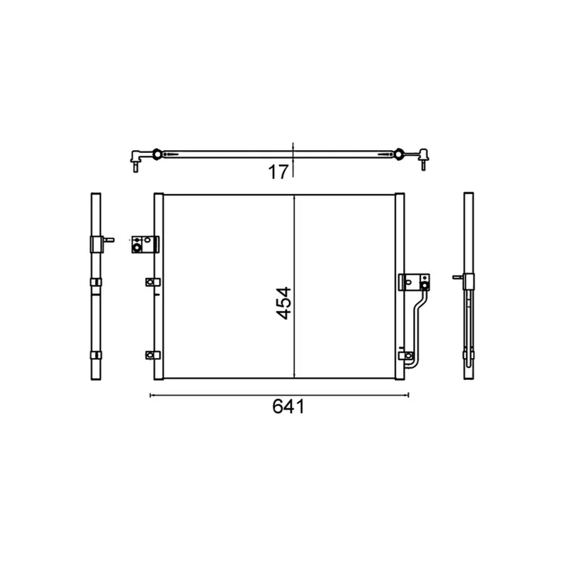 Condenseur, climatisation MAHLE AC 643 000S