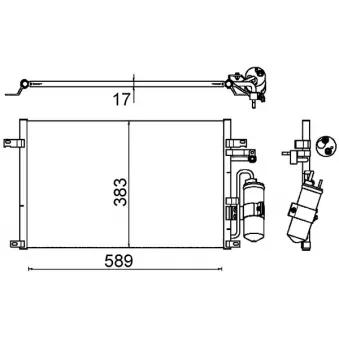 Condenseur, climatisation MAHLE AC 644 000S