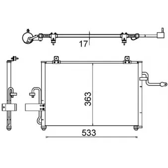 Condenseur, climatisation MAHLE AC 645 000S