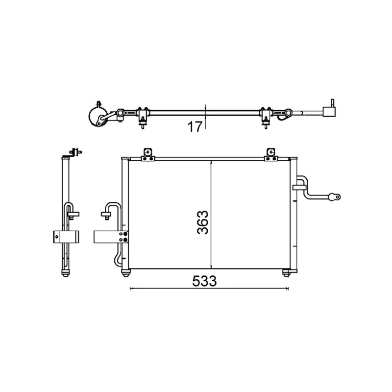 Condenseur, climatisation MAHLE AC 645 000S