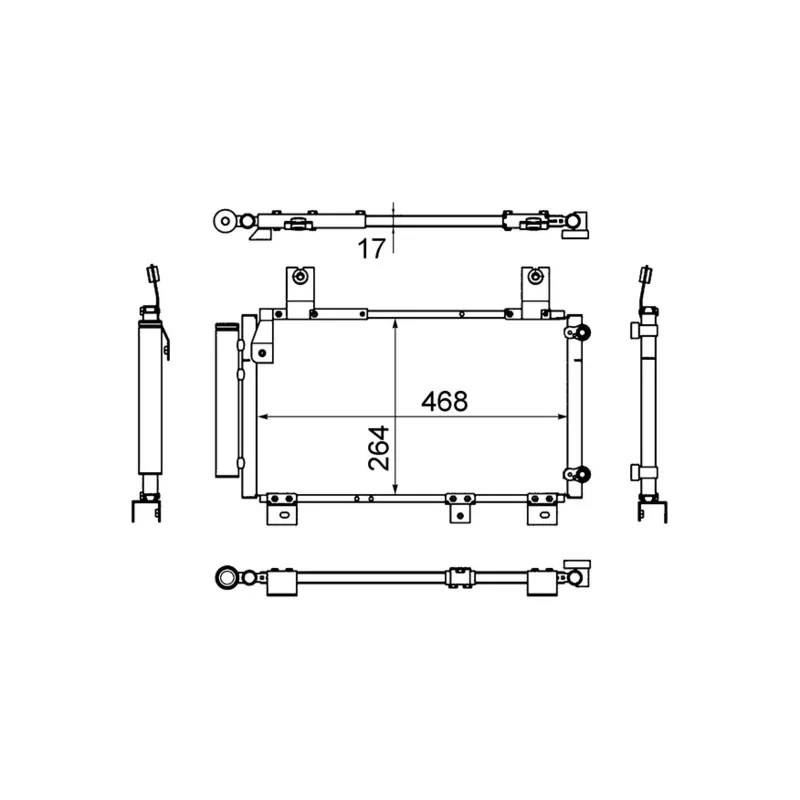 Condenseur, climatisation MAHLE AC 646 000S
