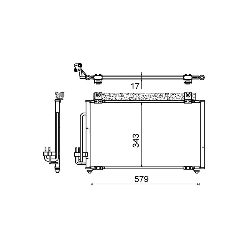 Condenseur, climatisation MAHLE AC 647 000S
