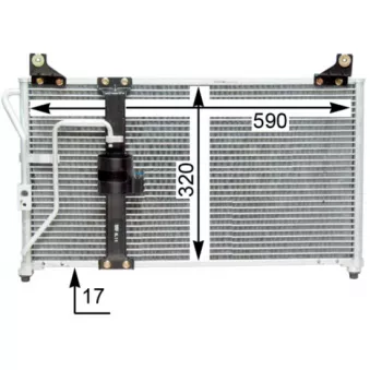 Condenseur, climatisation MAHLE AC 649 000S