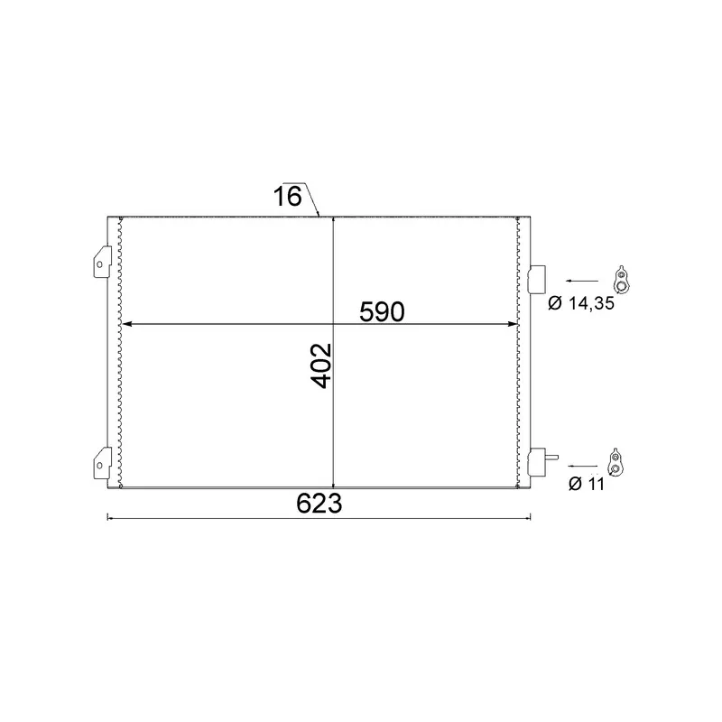 Condenseur, climatisation MAHLE AC 650 000S