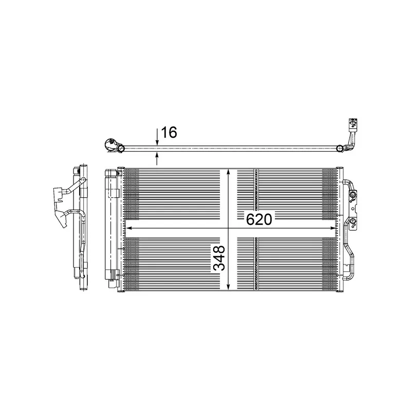 Condenseur, climatisation MAHLE AC 652 000S