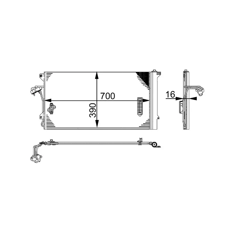 Condenseur, climatisation MAHLE AC 659 000S