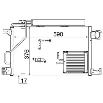 Condenseur, climatisation MAHLE AC 661 000S