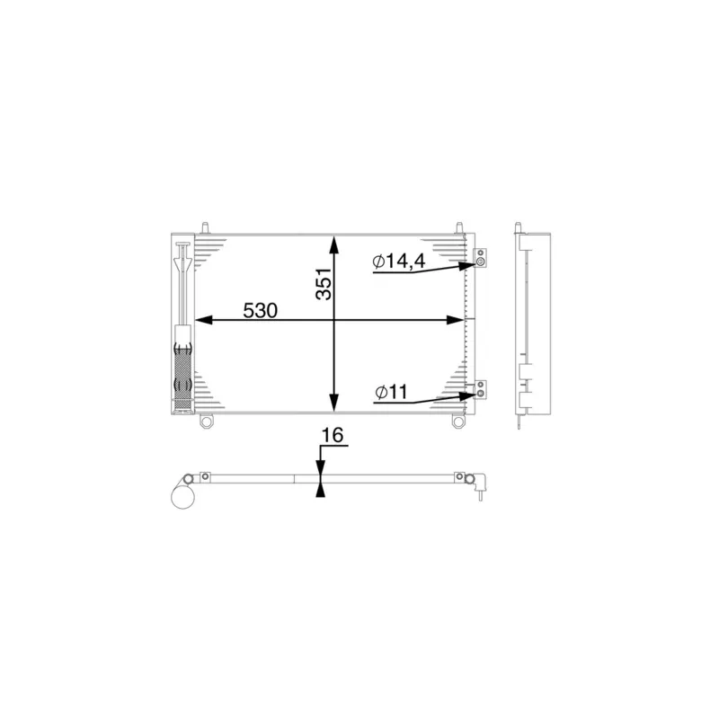 Condenseur, climatisation MAHLE AC 664 000S