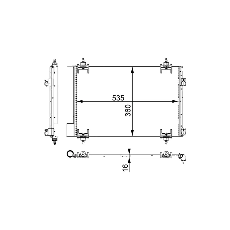 Condenseur, climatisation MAHLE AC 667 000S