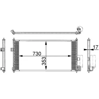 Condenseur, climatisation MAHLE AC 674 000S