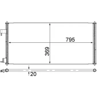 Condenseur, climatisation MAHLE AC 689 000S