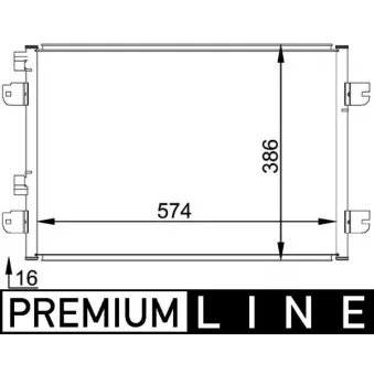 Condenseur, climatisation MAHLE AC 691 000P