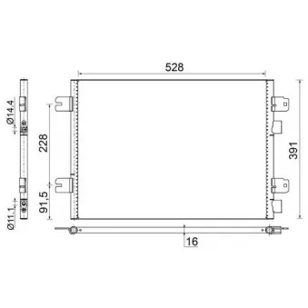 Condenseur, climatisation MAHLE AC 691 000S