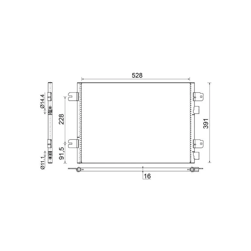 Condenseur, climatisation MAHLE AC 691 000S