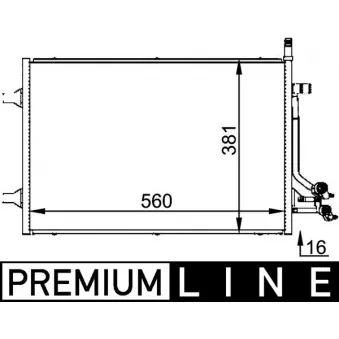 Condenseur, climatisation MAHLE AC 692 000P