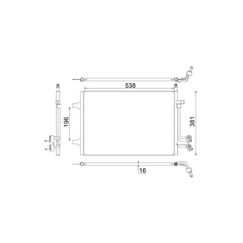 Condenseur, climatisation MAHLE AC 692 000S