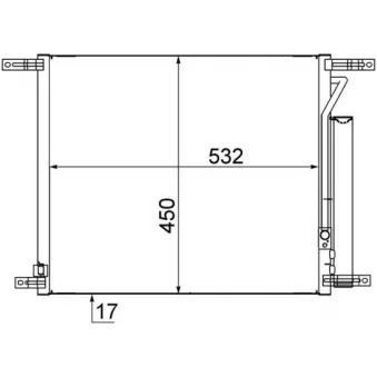 Condenseur, climatisation MAHLE AC 707 000S