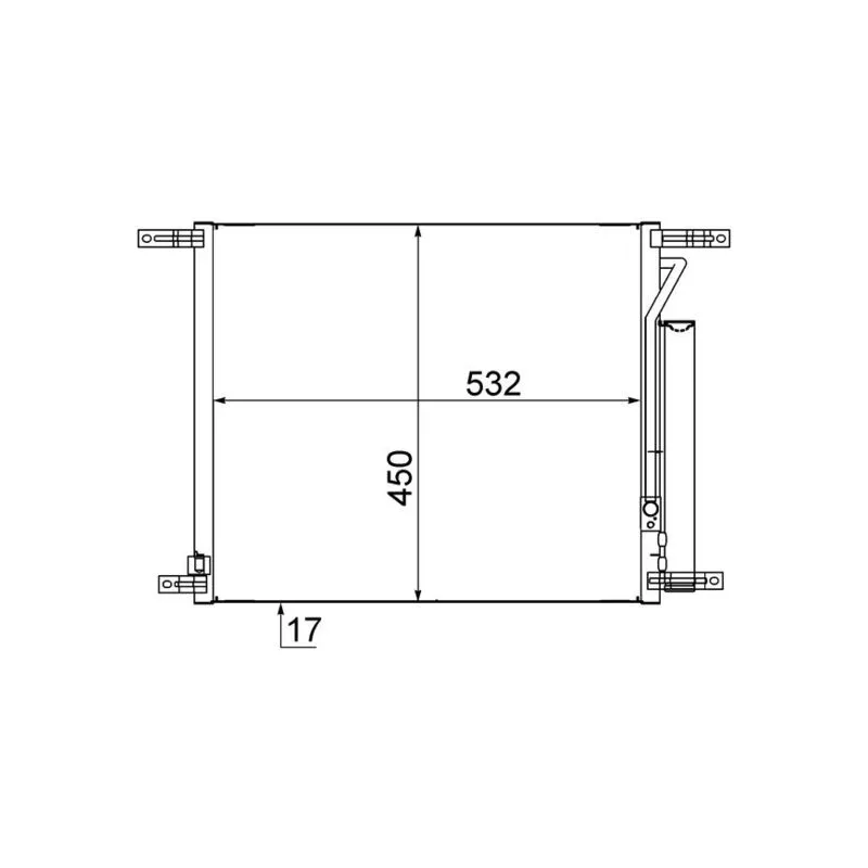 Condenseur, climatisation MAHLE AC 707 000S