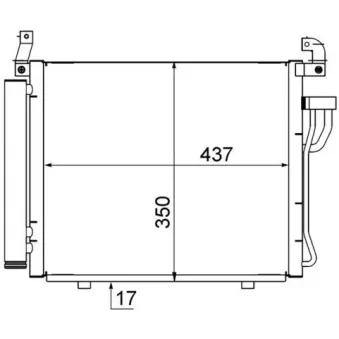 Condenseur, climatisation MAHLE AC 712 000S