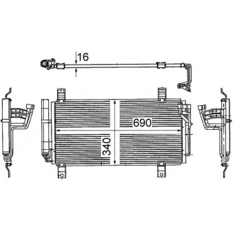 Condenseur, climatisation MAHLE AC 714 000S