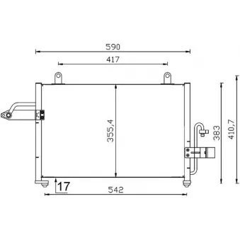 Condenseur, climatisation MAHLE AC 715 000S