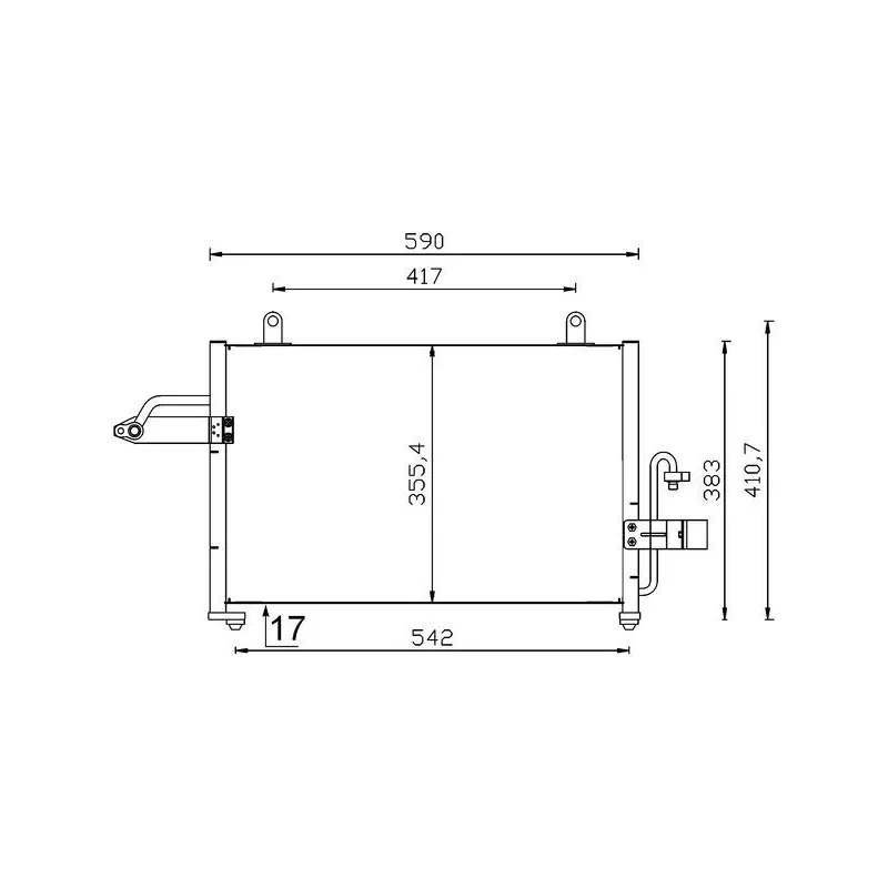 Condenseur, climatisation MAHLE AC 715 000S