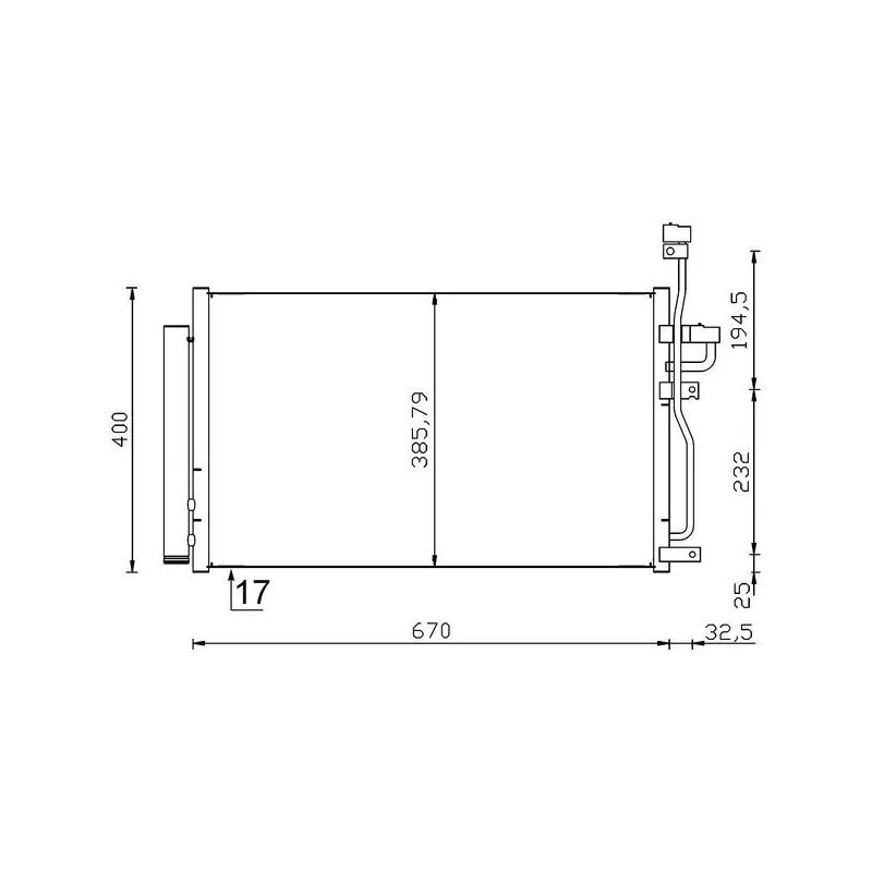 Condenseur, climatisation MAHLE AC 716 001S