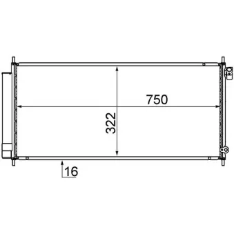 Condenseur, climatisation MAHLE AC 717 000S