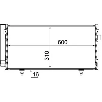 Condenseur, climatisation MAHLE AC 718 000S