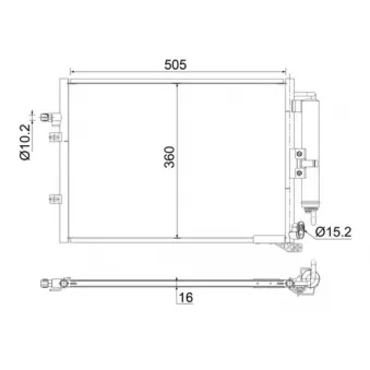 Condenseur, climatisation MAHLE AC 721 000S