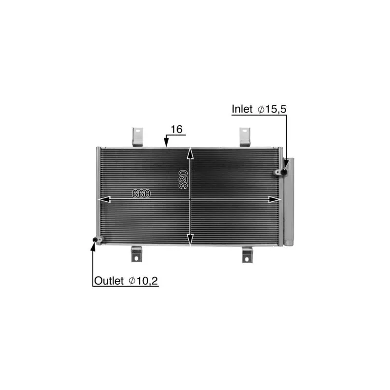 Condenseur, climatisation MAHLE AC 722 000S