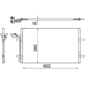 Condenseur, climatisation MAHLE AC 725 000S