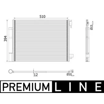 Condenseur, climatisation MAHLE AC 73 000P