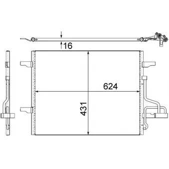 Condenseur, climatisation MAHLE AC 732 000S