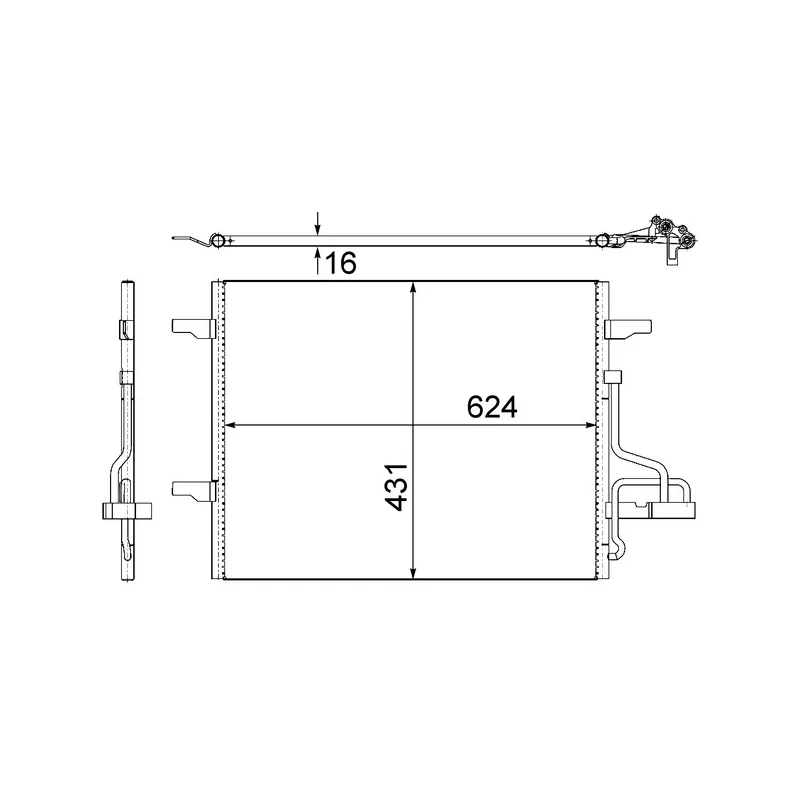 Condenseur, climatisation MAHLE AC 732 000S