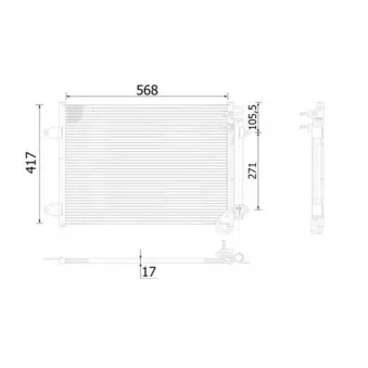 Condenseur, climatisation MAHLE AC 734 000S
