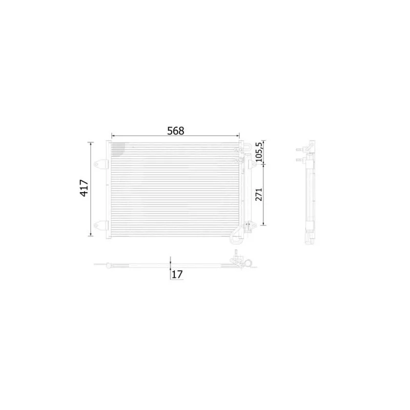 Condenseur, climatisation MAHLE AC 734 000S